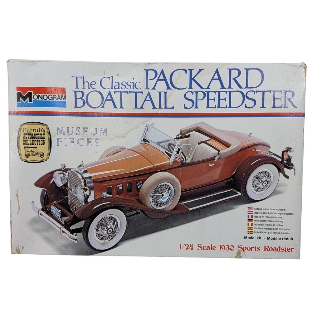 Monogram 1930 Packard Boattail Speedster 1/24 Model Kit 2301 Harrahs Collection
